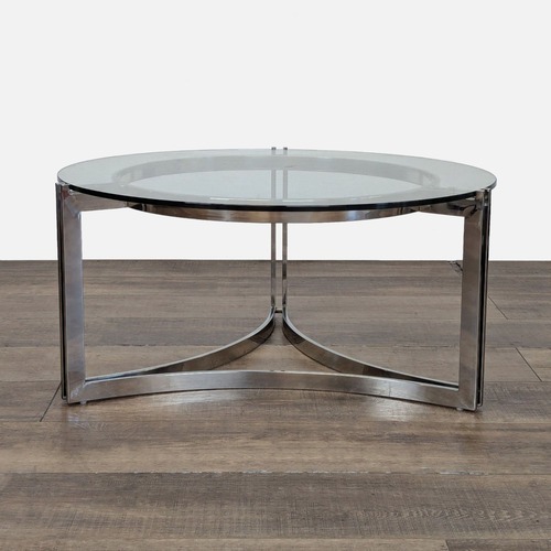Used Glass Top Mid-Century Modern Style Coffee Table for sale on AptDeco