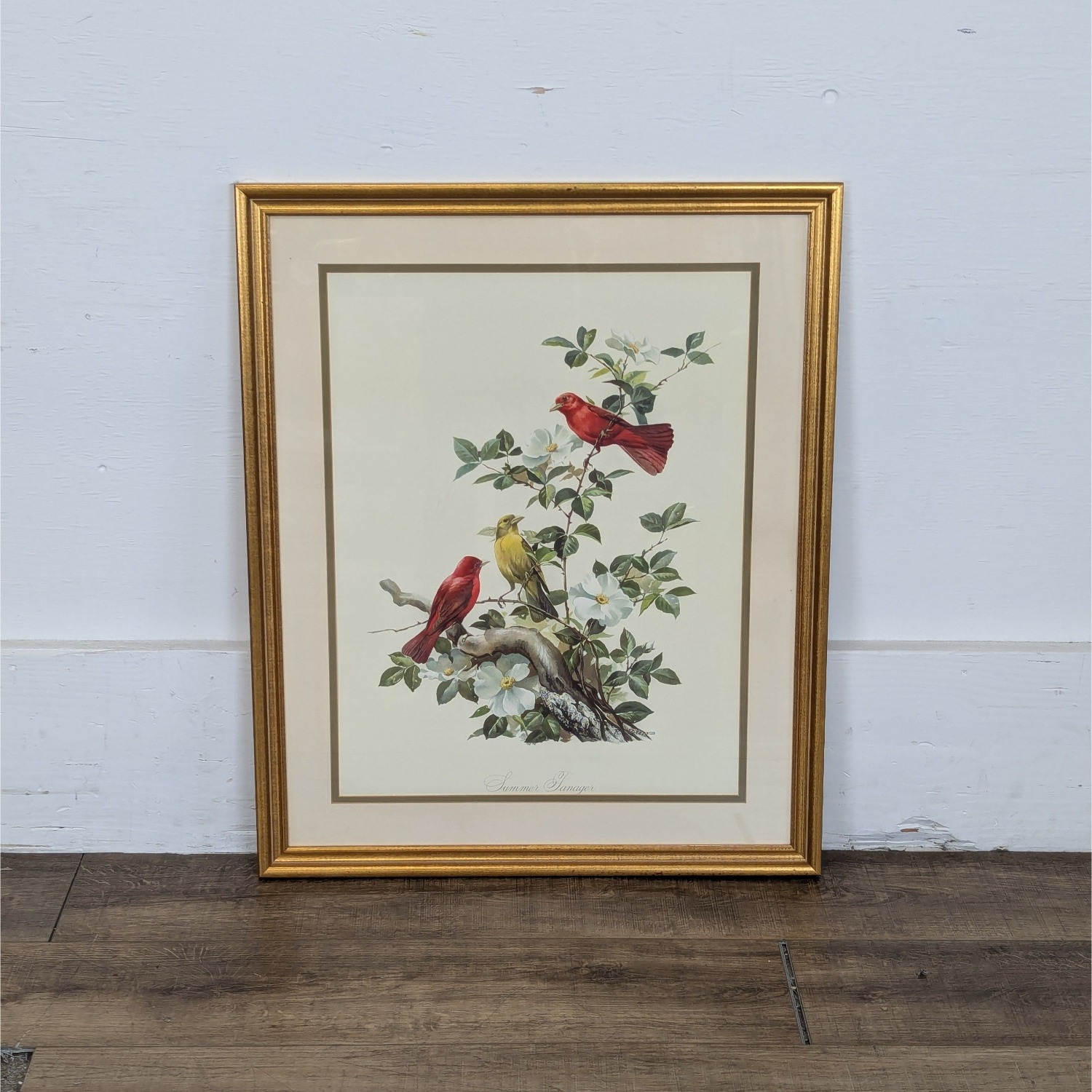 Framed Art Print Titled "Summer Tanager"  - image-5