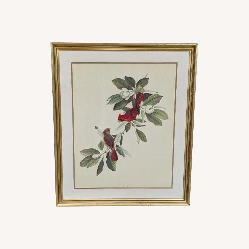 Used Framed Art Print Titled Cardinal by Roger Tory for sale on AptDeco