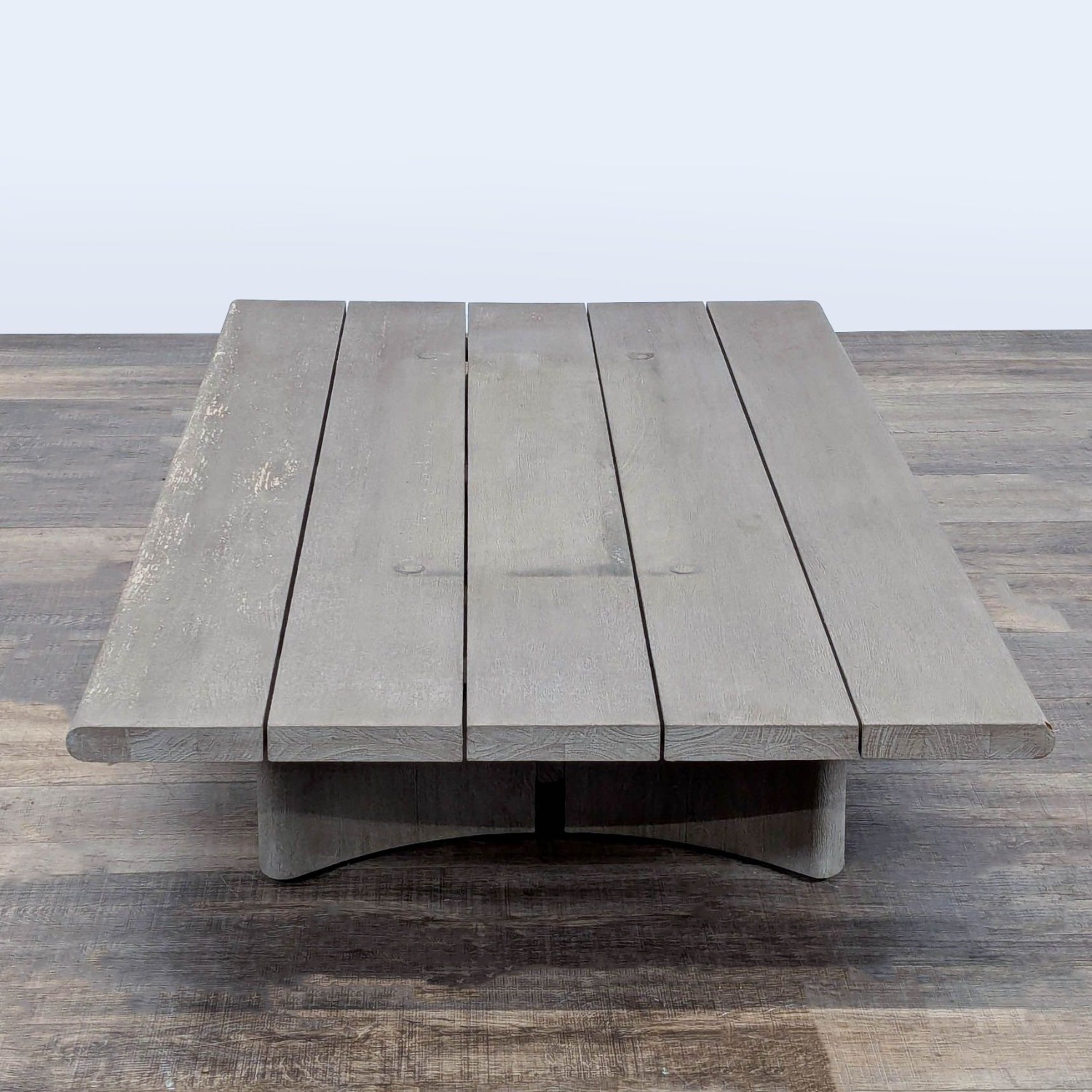 Restoration Hardware Trieste Weathered Teak Outdoor Table - image-3