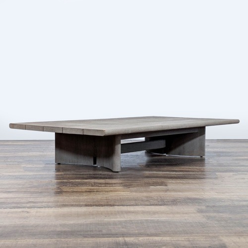 Used Restoration Hardware Trieste Weathered Teak Outdoor Table for sale on AptDeco