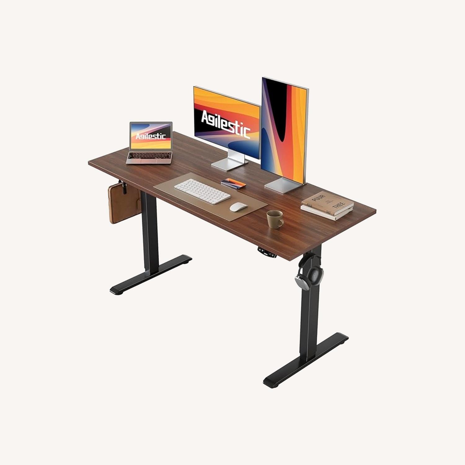 Agilestic Dark Brown Desk - image-0