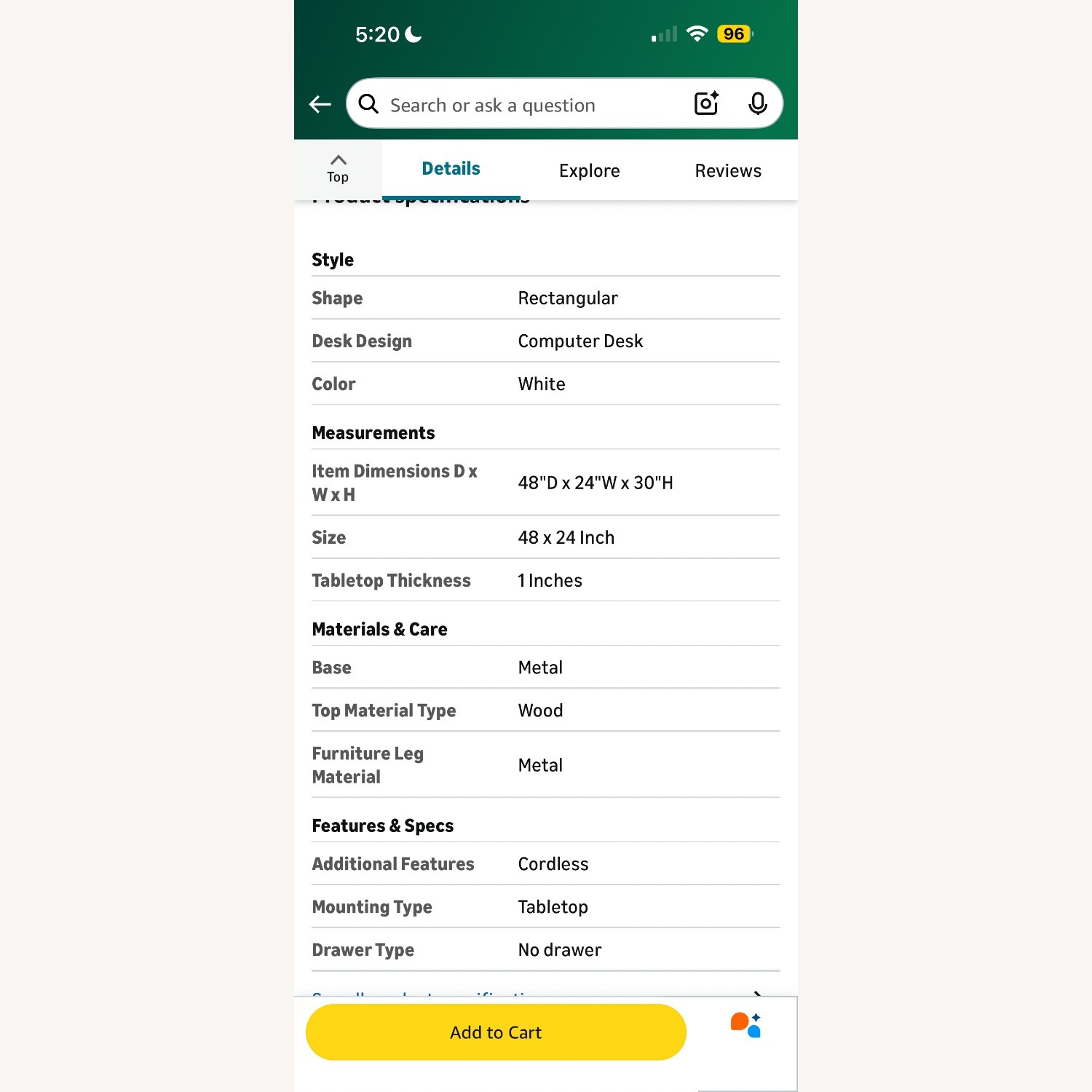 Agilestic Dark Brown Desk - image-4