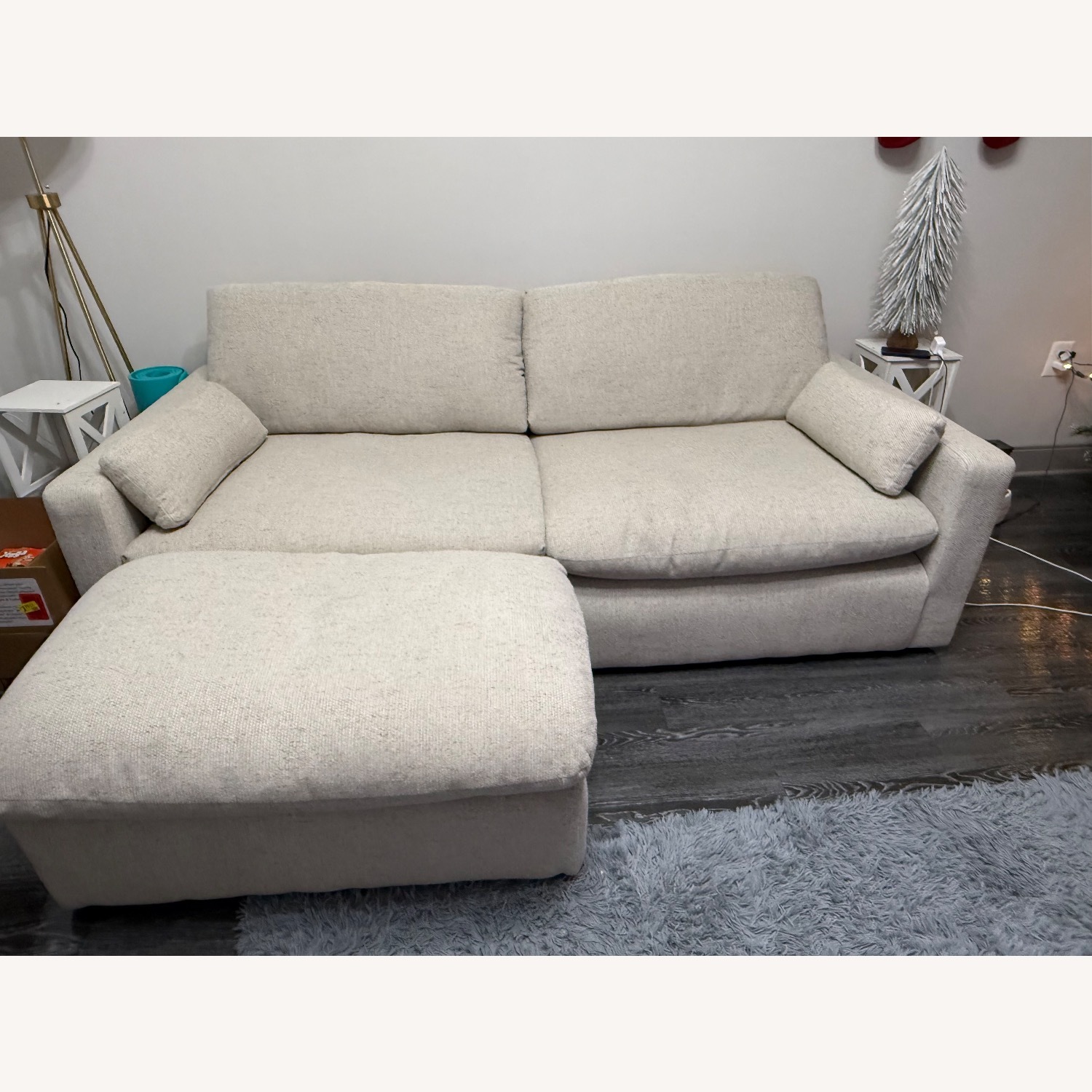 Ashley Furniture Natural Fabric 2 Seater Sofa - image-1