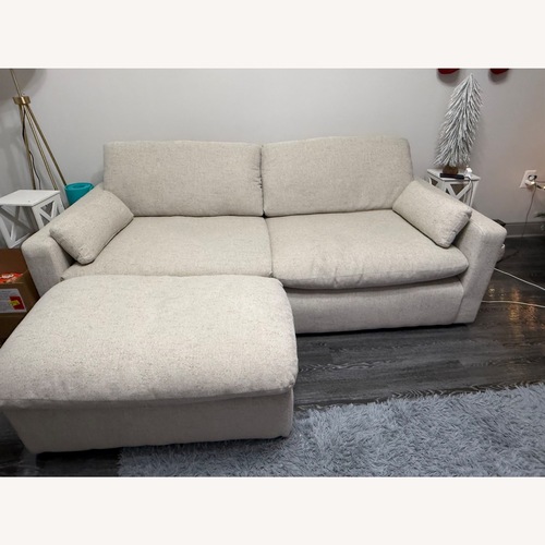 Used Ashley Furniture Natural Fabric 2 Seater Sofa for sale on AptDeco
