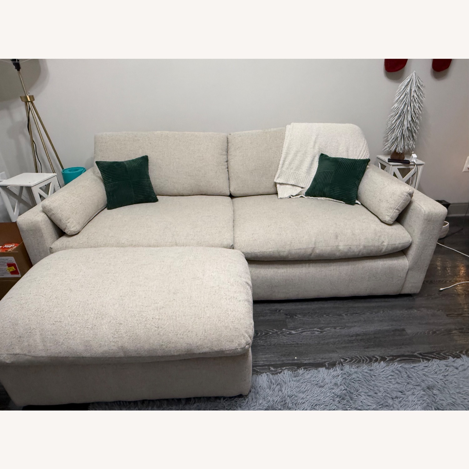 Ashley Furniture Natural Fabric 2 Seater Sofa - image-2