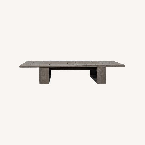 Used Restoration Hardware Bahia Weathered Teak Outdoor Table for sale on AptDeco