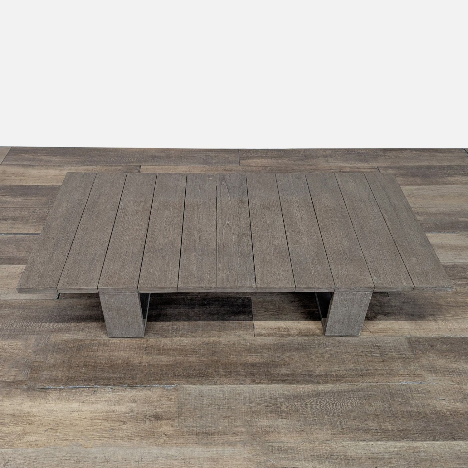 Restoration Hardware Bahia Weathered Teak Outdoor Table - image-1