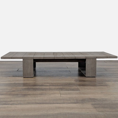 Used Restoration Hardware Bahia Weathered Teak Outdoor Table for sale on AptDeco