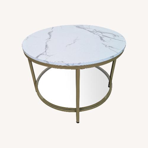 Used Vasagle Two Tier Small Coffee Table with Faux  for sale on AptDeco
