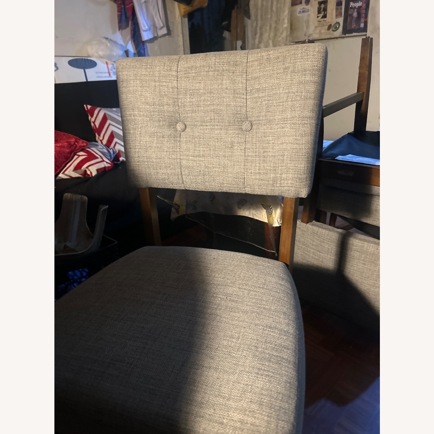 IKEA Light Gray Fabric Dining Chair - image-3