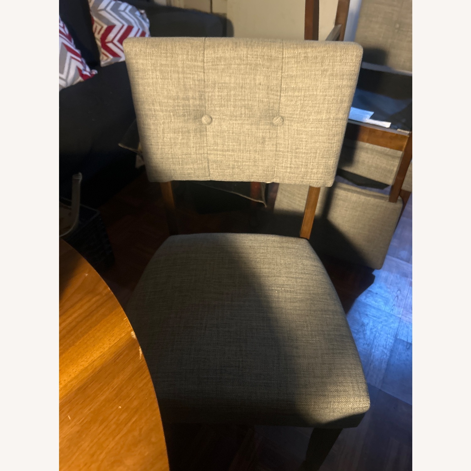 IKEA Light Gray Fabric Dining Chair - image-2