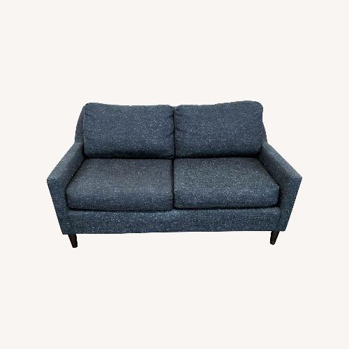 Used West Elm Blue Fabric 2 Seater Sofa for sale on AptDeco