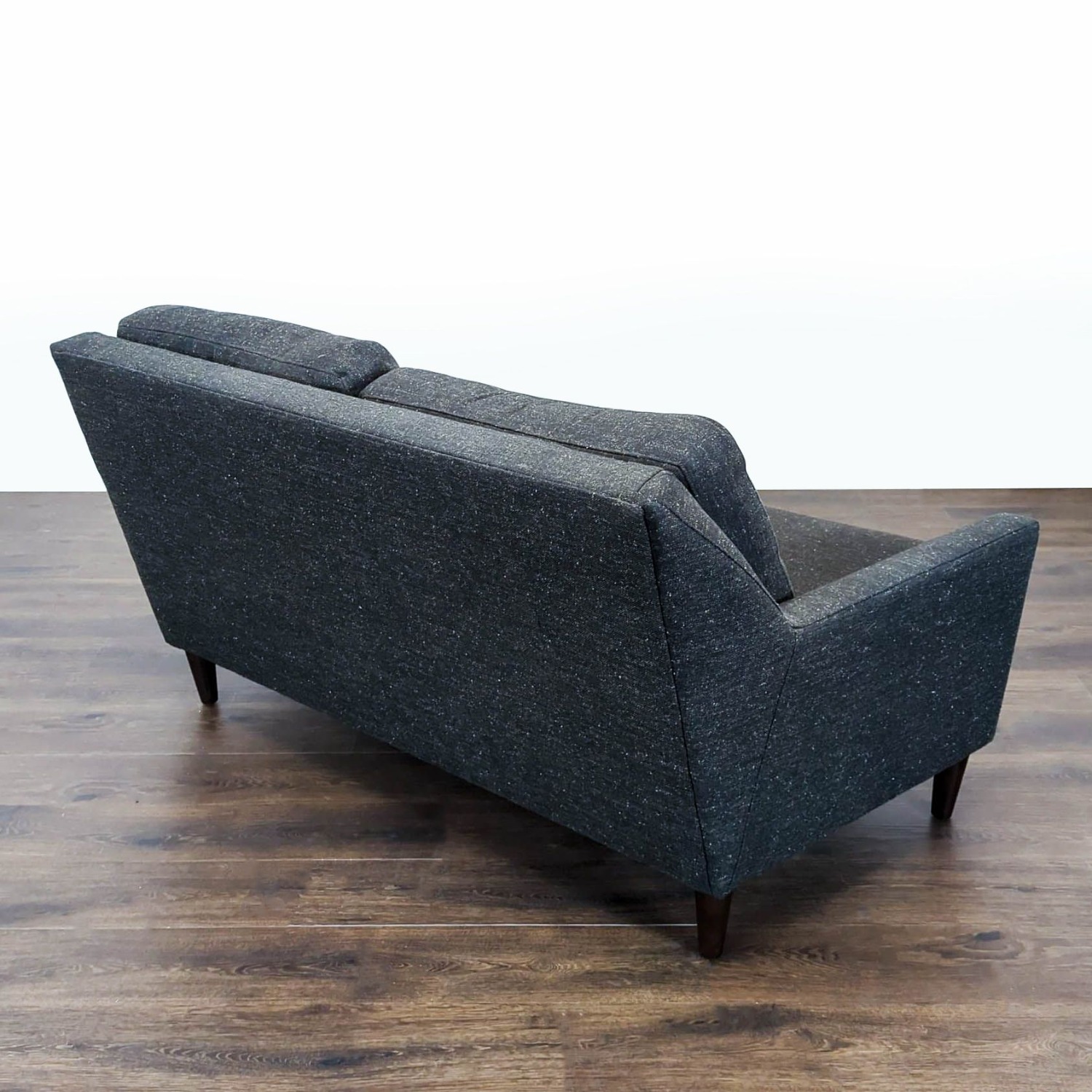 West Elm Blue Fabric 2 Seater Sofa - image-3