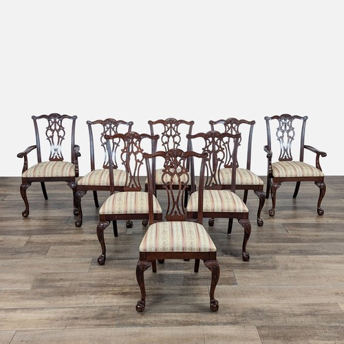Used Set of Eight Ethan Allen English Chippendale  for sale on AptDeco