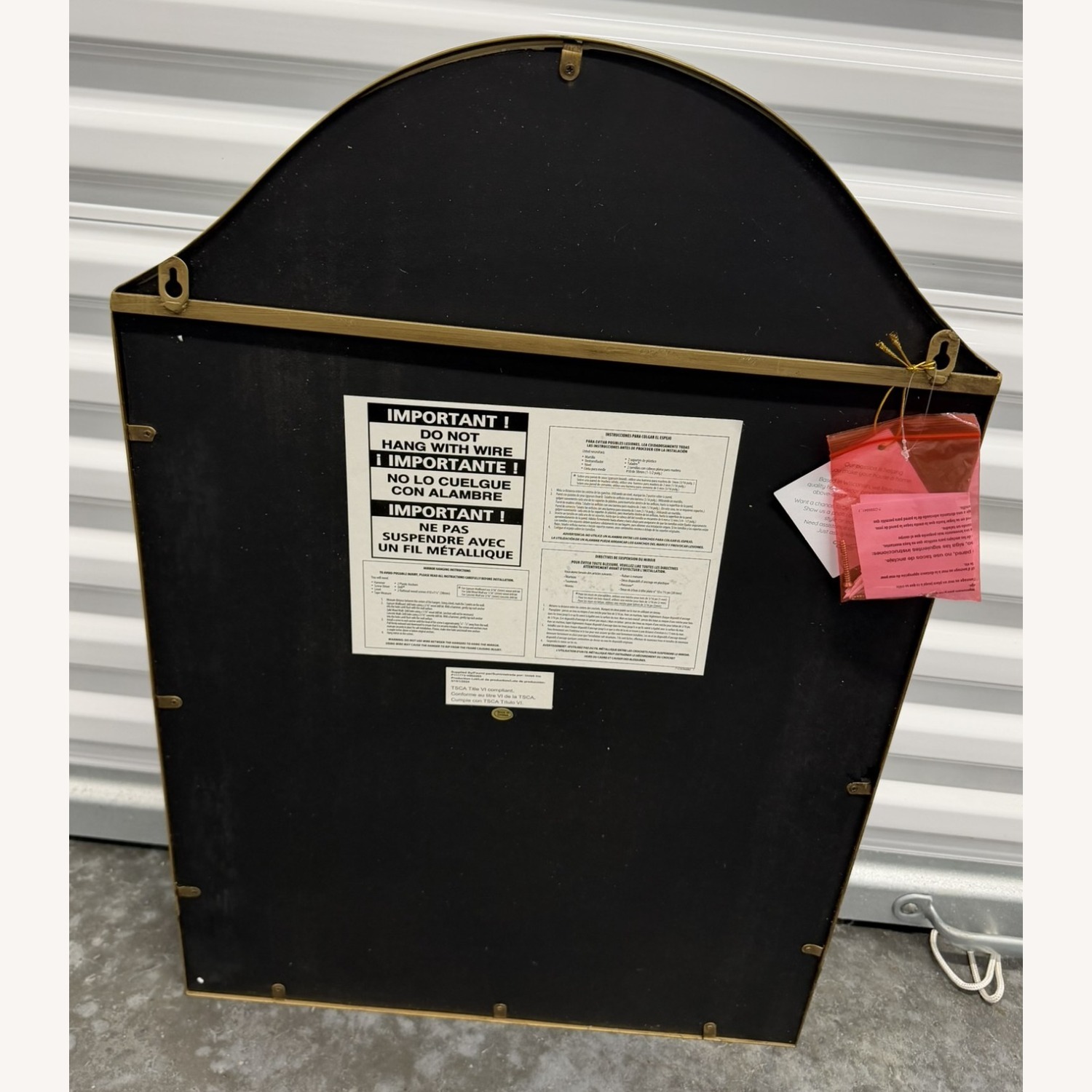 Dukene Gold Metal Wall Mirror - image-5