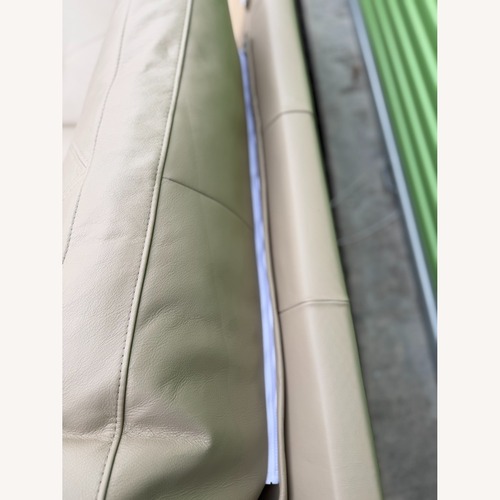 Used Wildon Home Cream Leather 2 Seater Sofa for sale on AptDeco