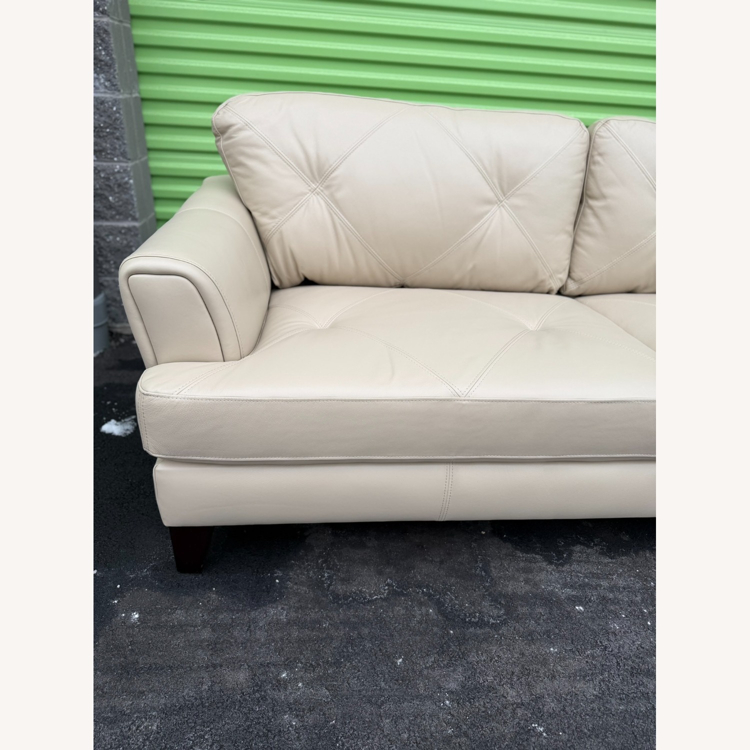 Wildon Home Cream Leather 2 Seater Sofa - image-3