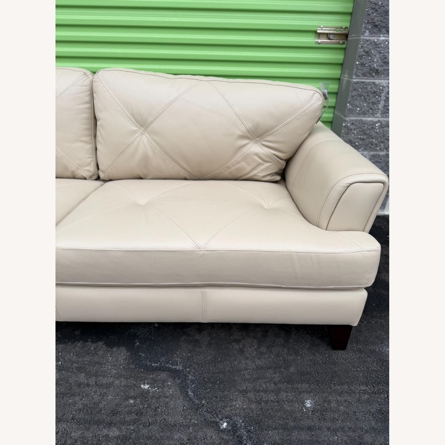 Wildon Home Cream Leather 2 Seater Sofa - image-4