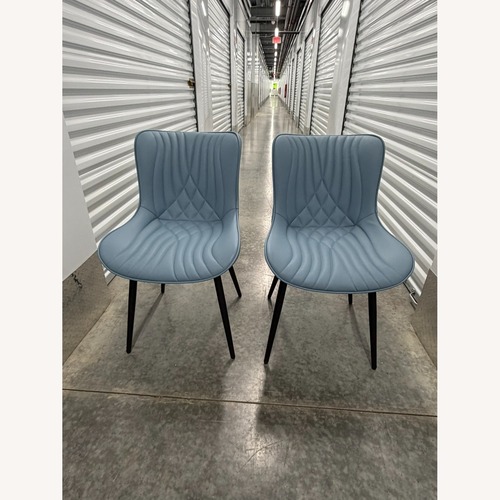 Used Jimma PU Leather Blue Dining / Accent Chairs  for sale on AptDeco