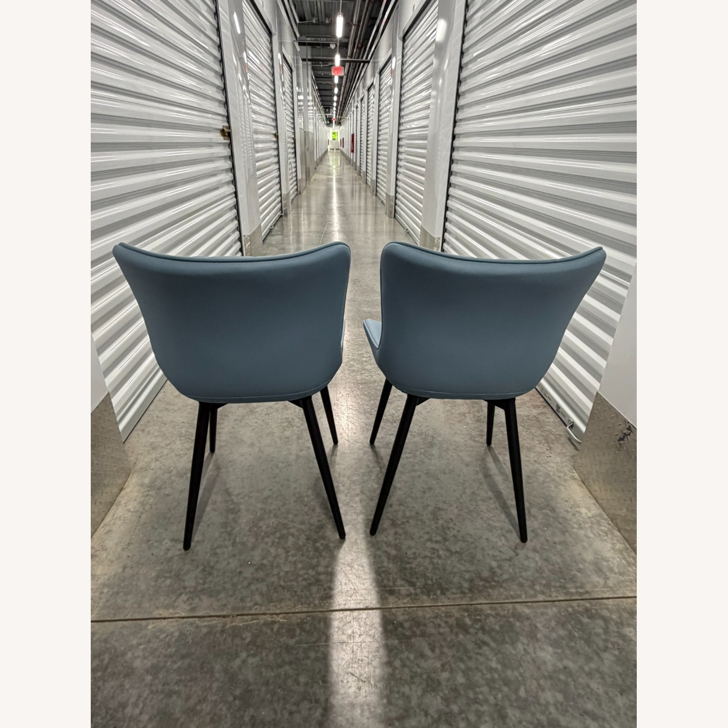 Jimma PU Leather Blue Dining / Accent Chairs  - image-5