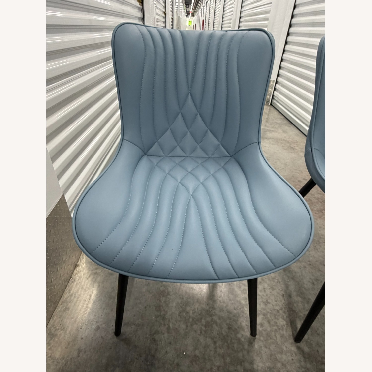 Jimma PU Leather Blue Dining / Accent Chairs  - image-3