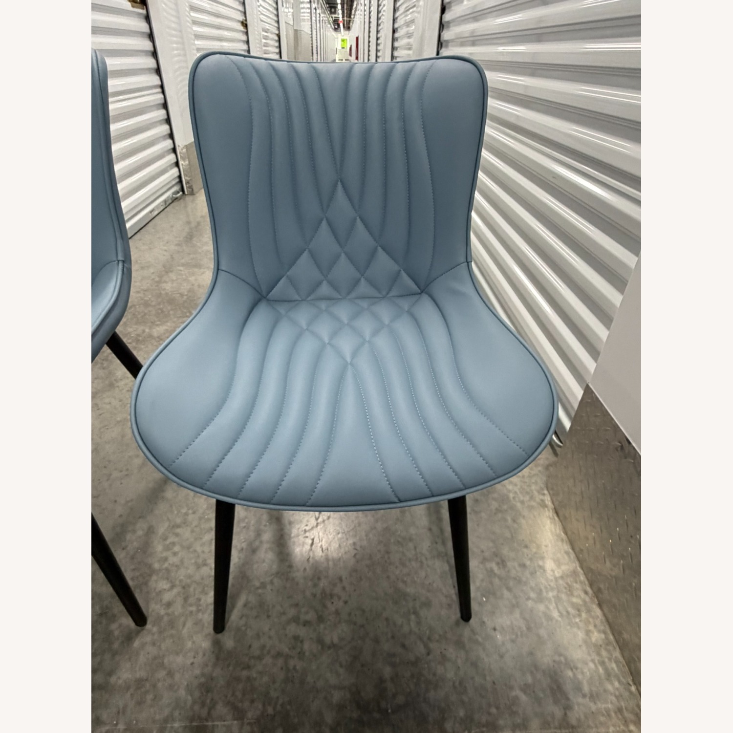 Jimma PU Leather Blue Dining / Accent Chairs  - image-2