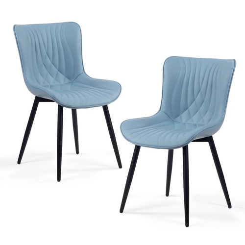 Used Jimma PU Leather Blue Dining / Accent Chairs  for sale on AptDeco