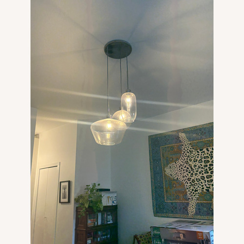 Used West Elm Sculptural 3 Light Geo Chandelier  for sale on AptDeco