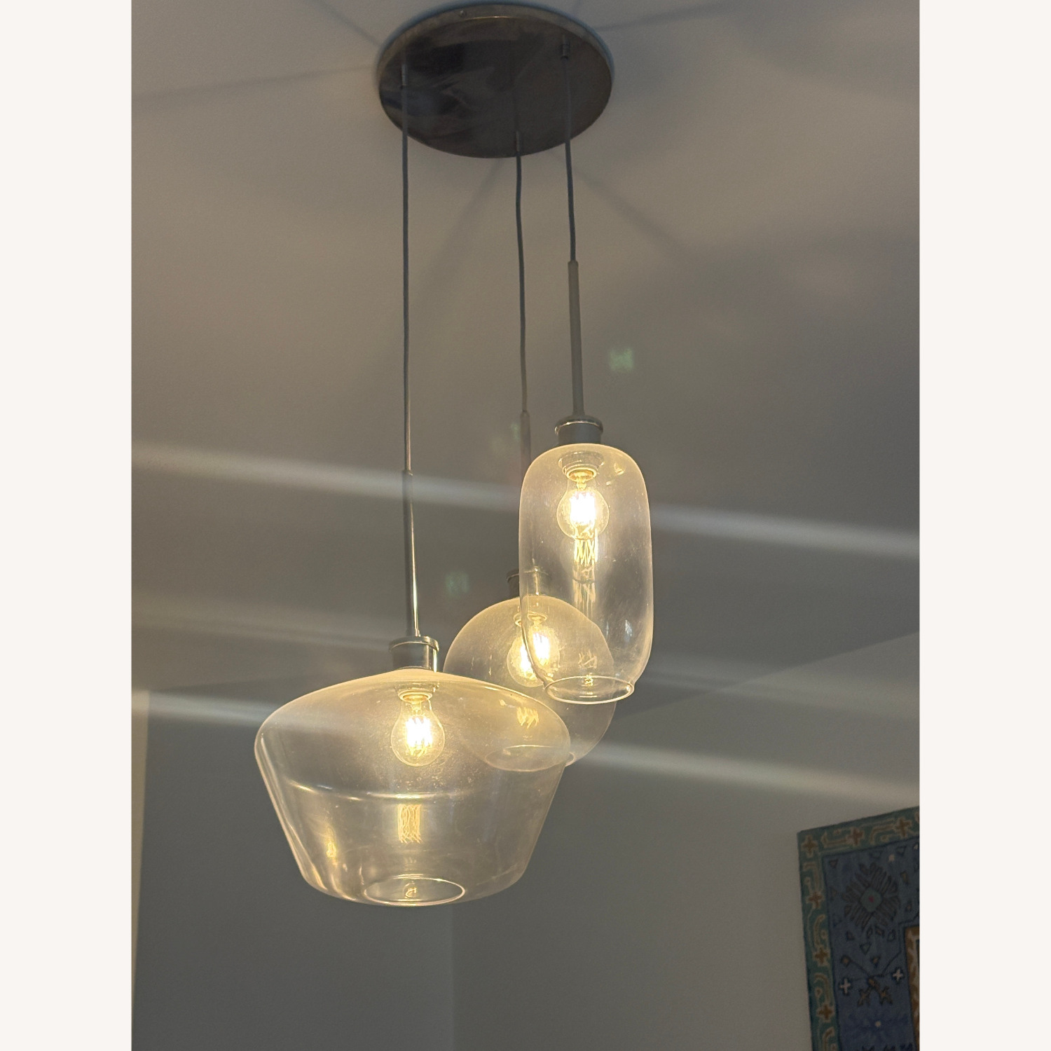 West Elm Sculptural 3 Light Geo Chandelier  - image-2
