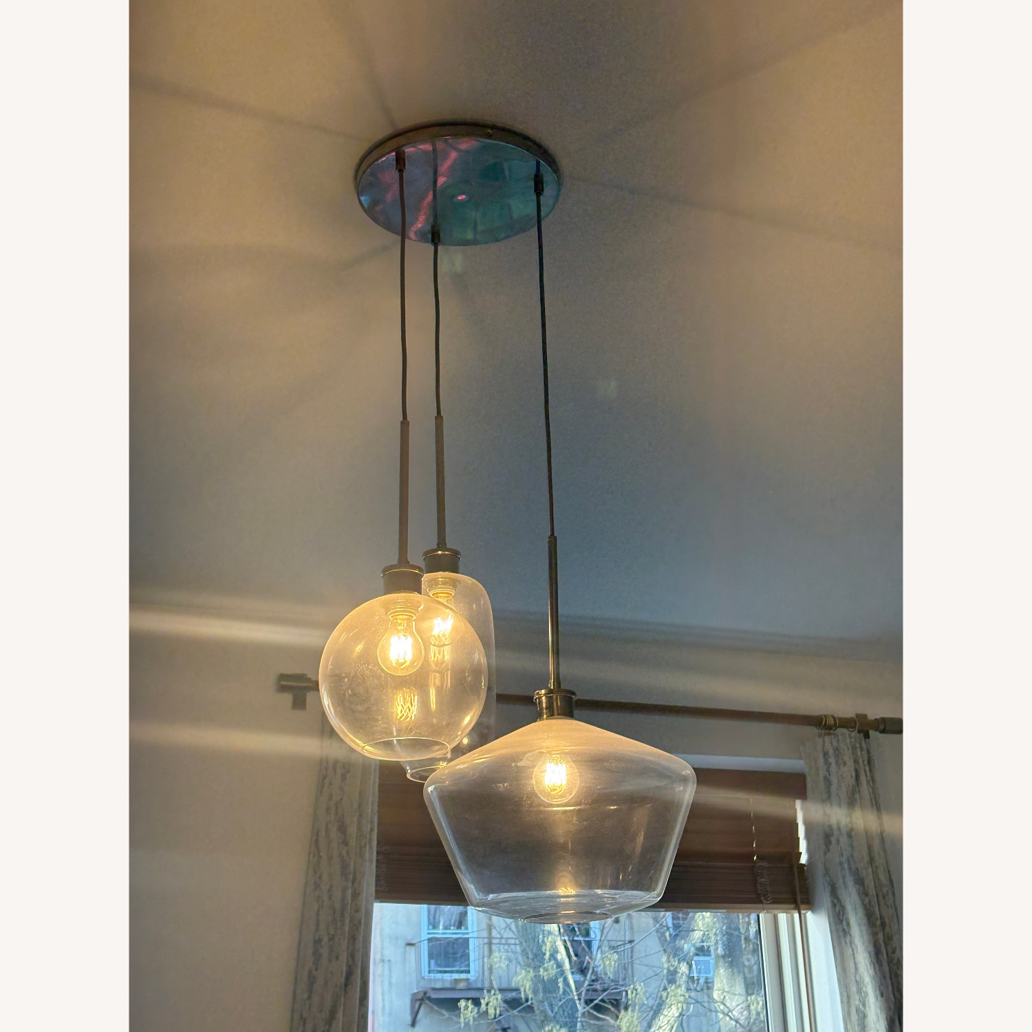 West Elm Sculptural 3 Light Geo Chandelier  - image-3