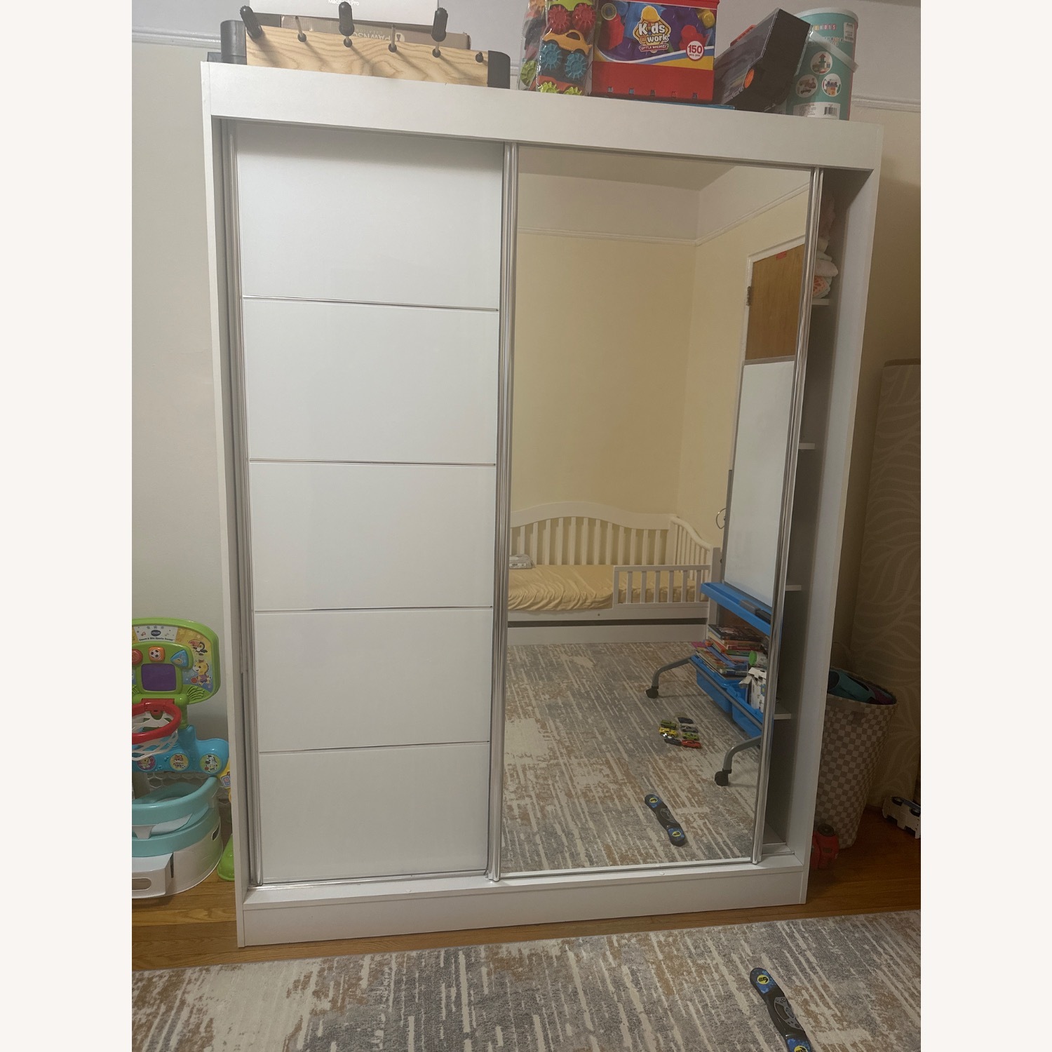 White Armoire with a Mirror - image-4