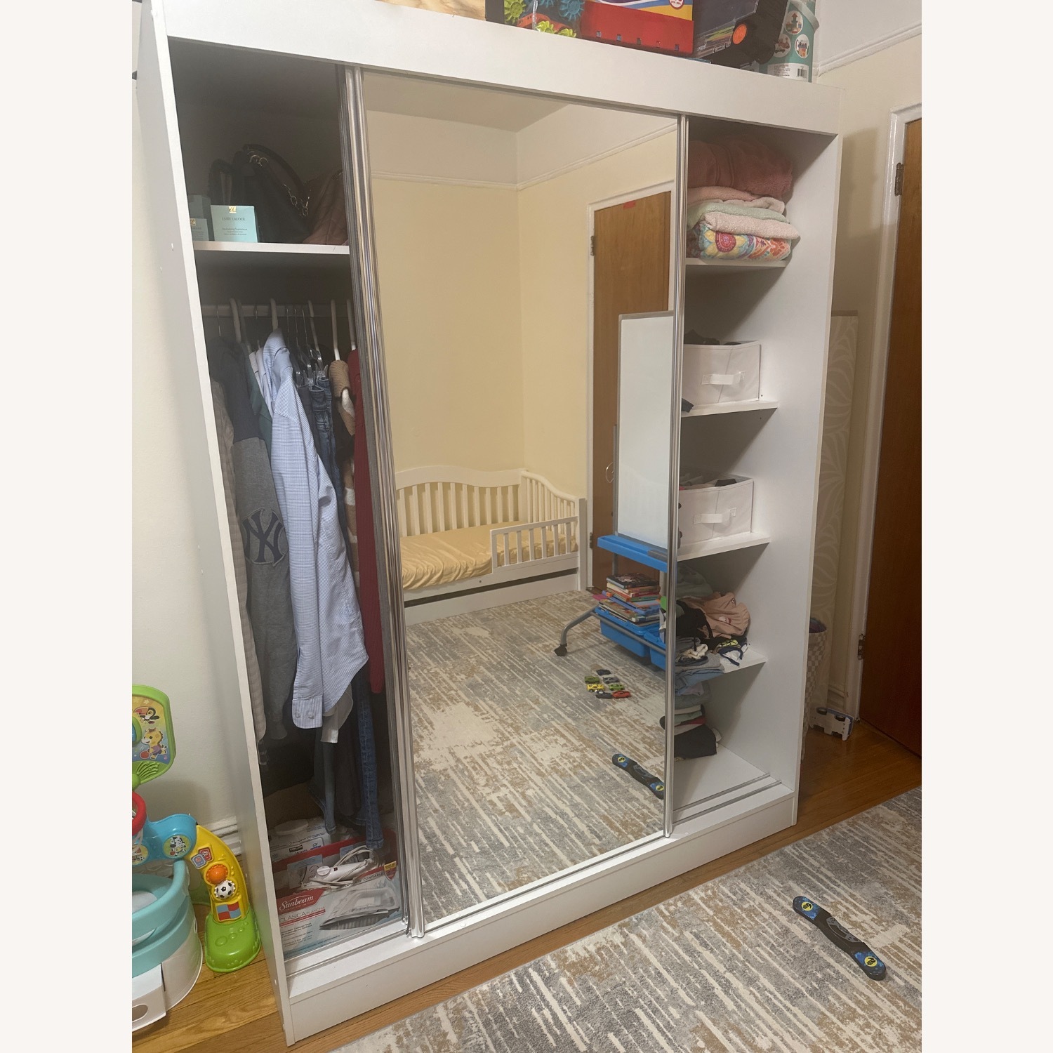 White Armoire with a Mirror - image-5