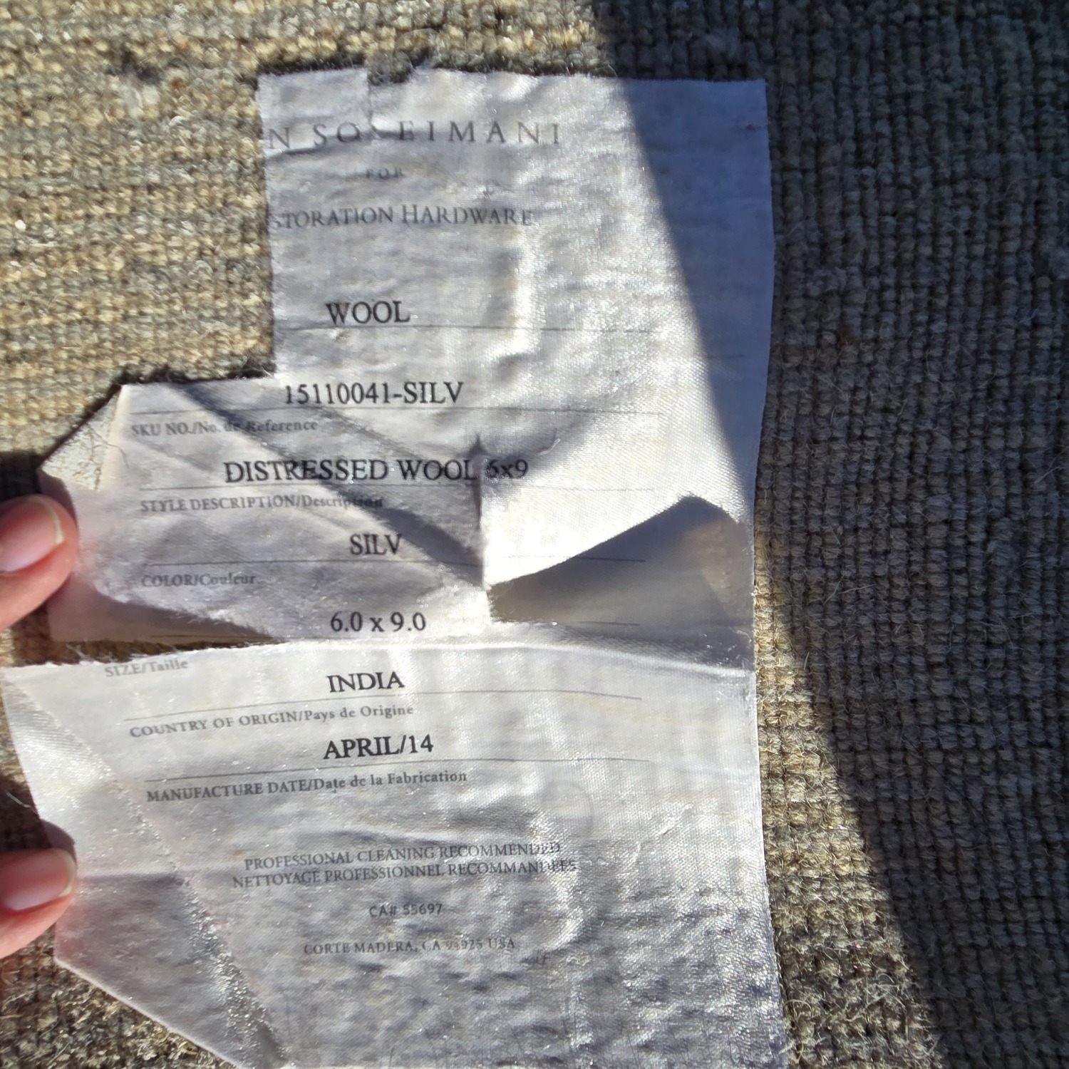  Restoration Hardware Ben Soleimani Area Rug - image-3