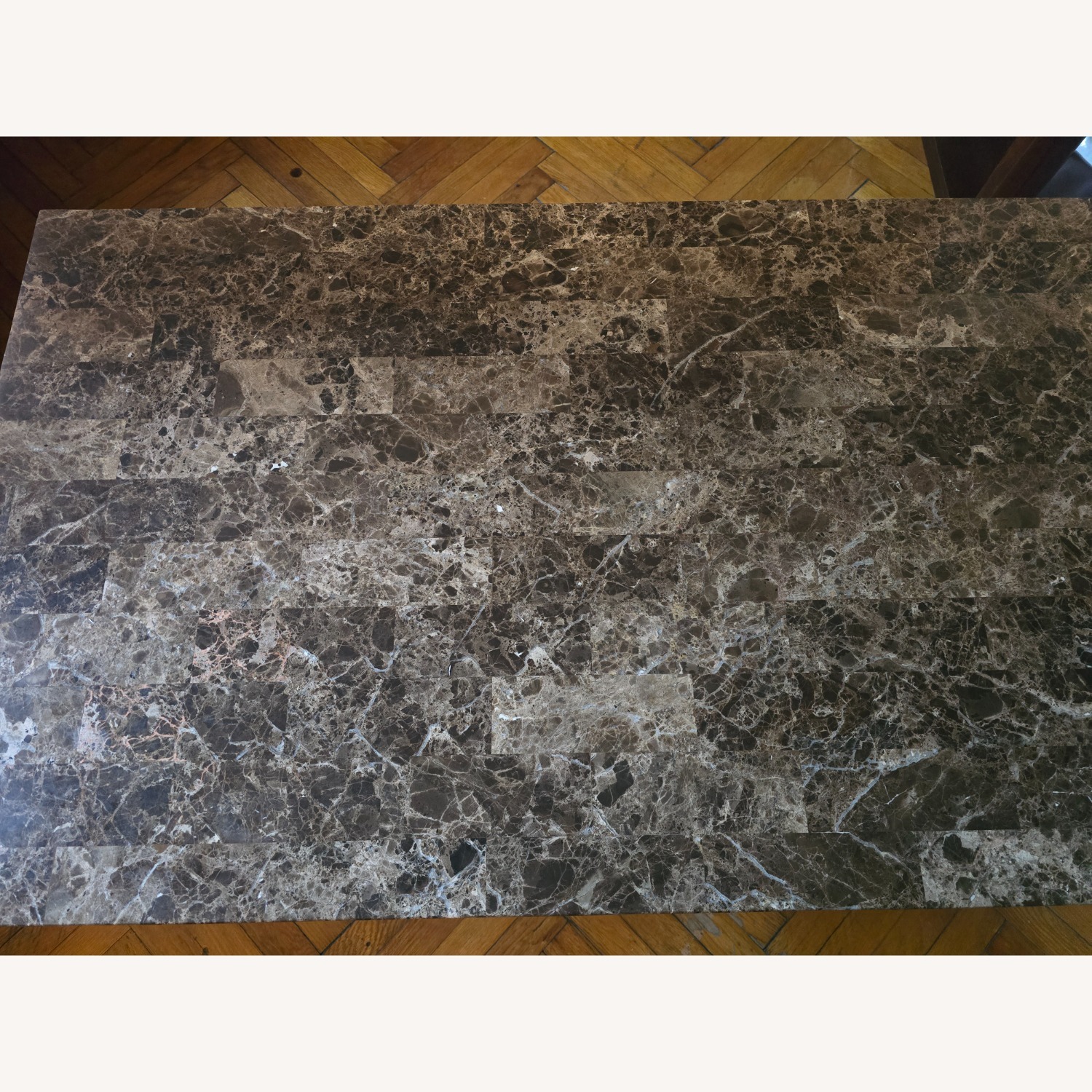 Raymour & Flanigan Dark Brown Gen Marble Coffee Table - image-2