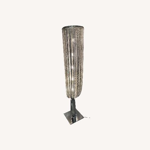 Used Vintage/Antique Silver Metal Floor Lamp for sale on AptDeco