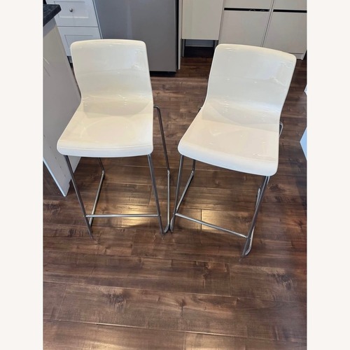 Used IKEA GLENN White Barstools  for sale on AptDeco