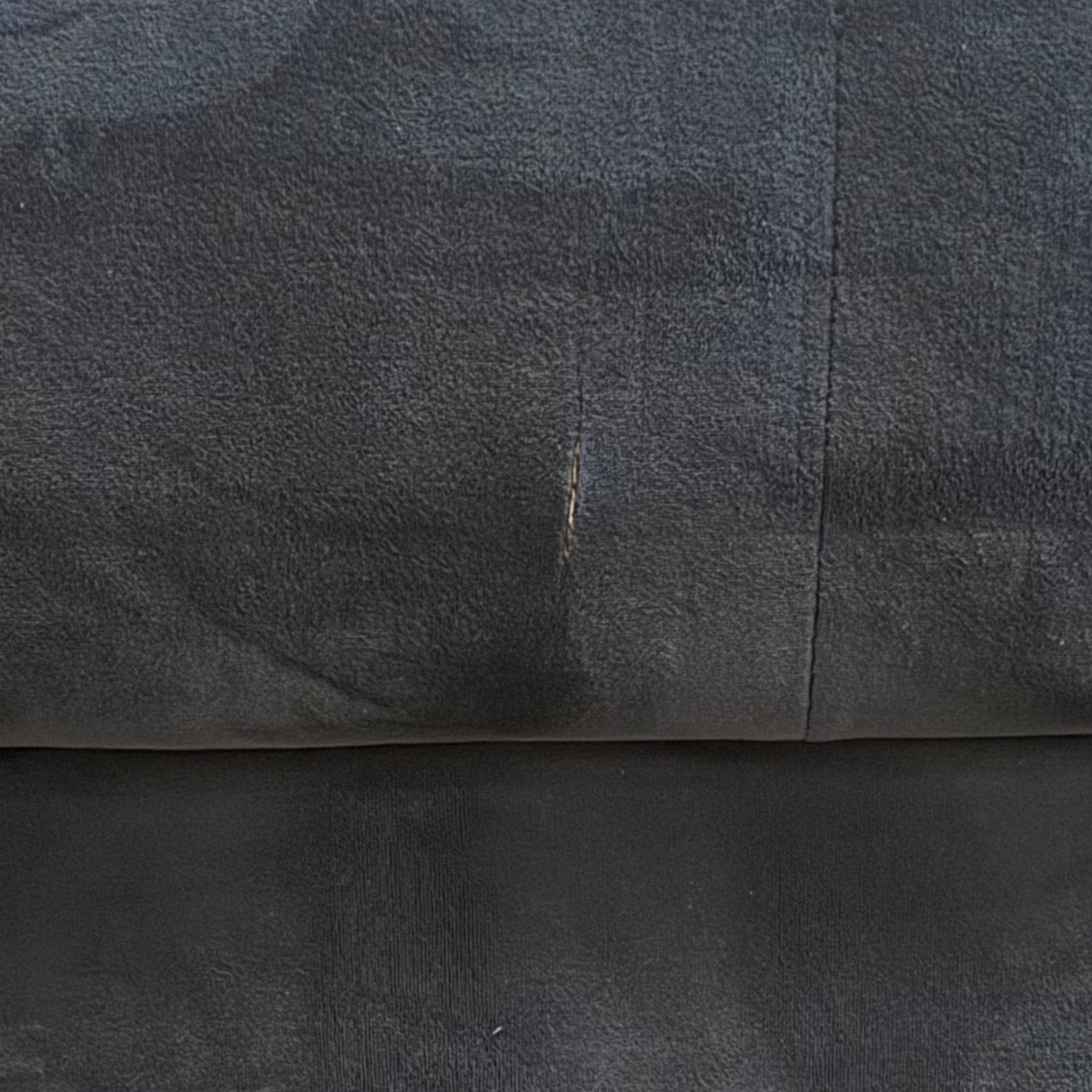 West Elm Tufted Blue Velvet Sofa - image-4