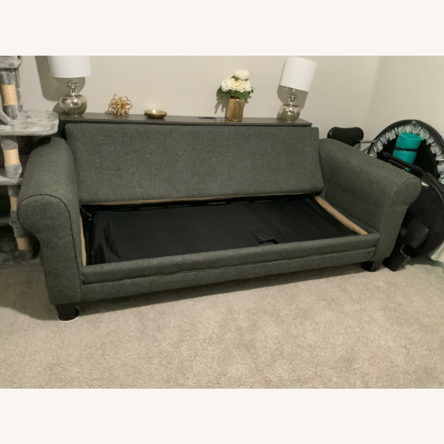  Gray Fabric Sleeper Sofa - image-3