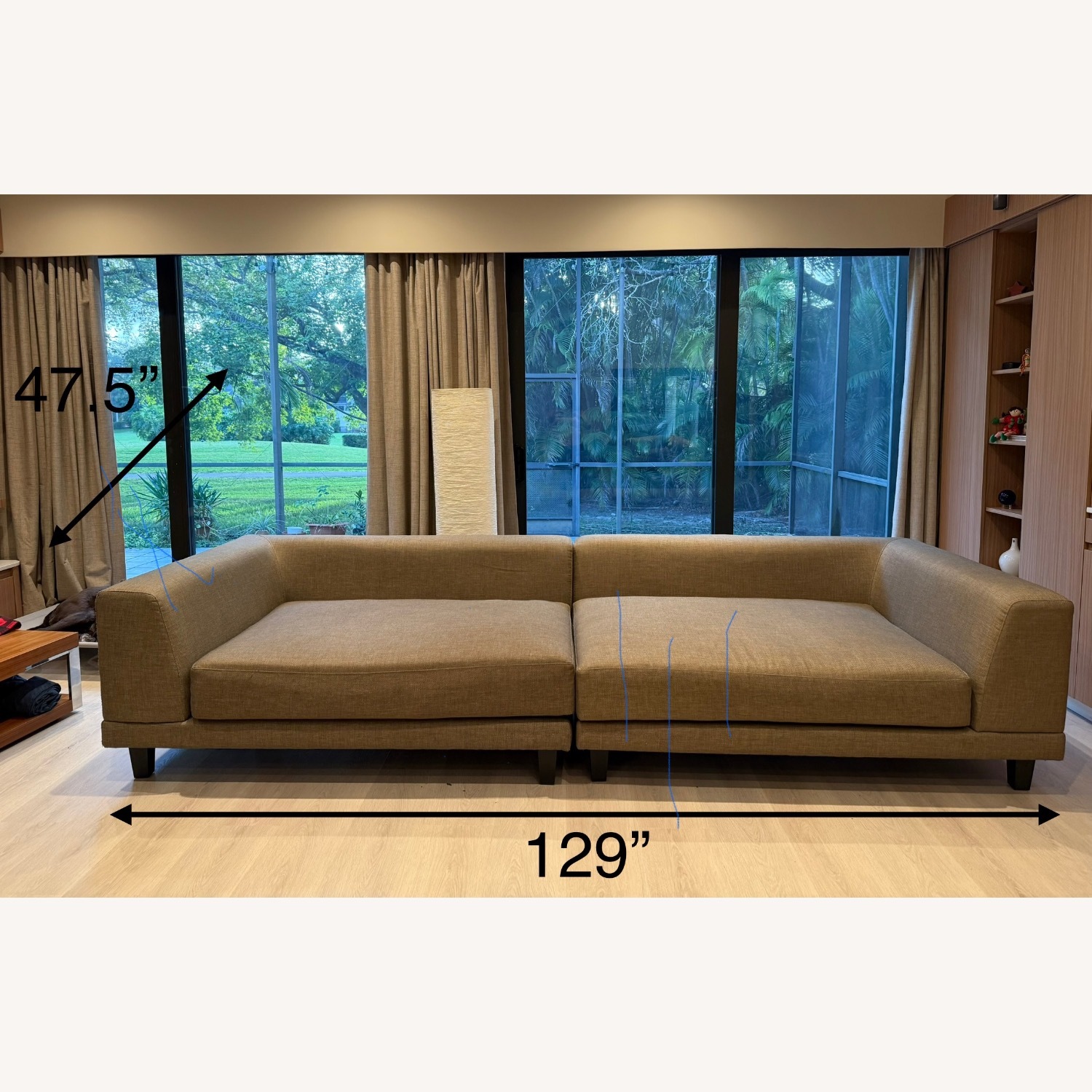 CB2 Uno 2-piece Sectional Sofa - image-3