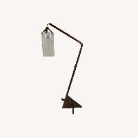 Black Walnut Curve Floor Lamp 