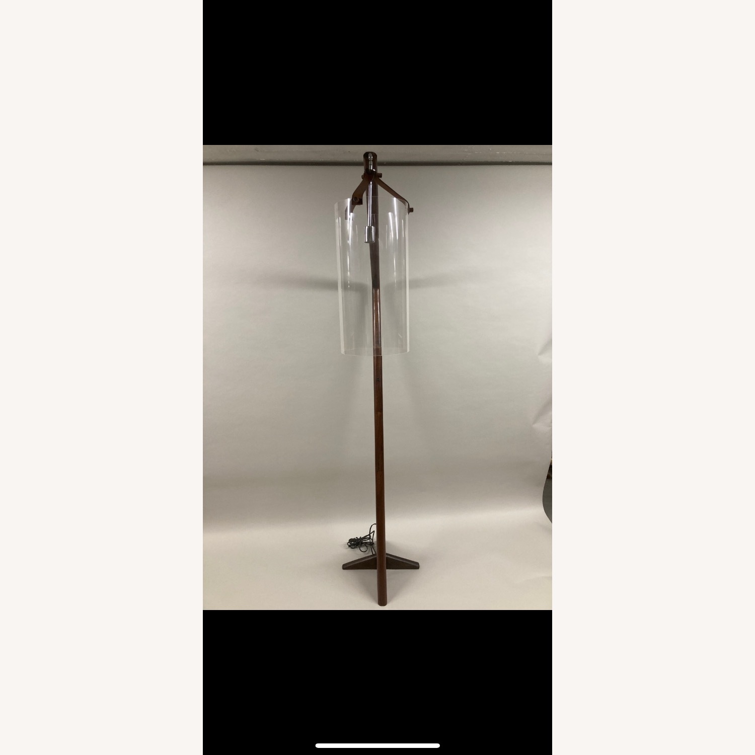 Black Walnut Curve Floor Lamp - image-1