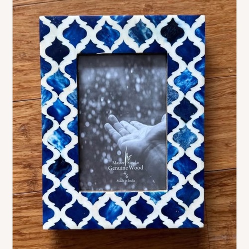 Used Blue Ceramic Picture Frame for sale on AptDeco