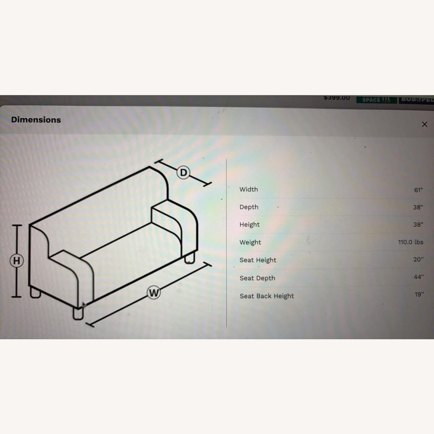 Aspen Home Light Gray Loveseat - image-2
