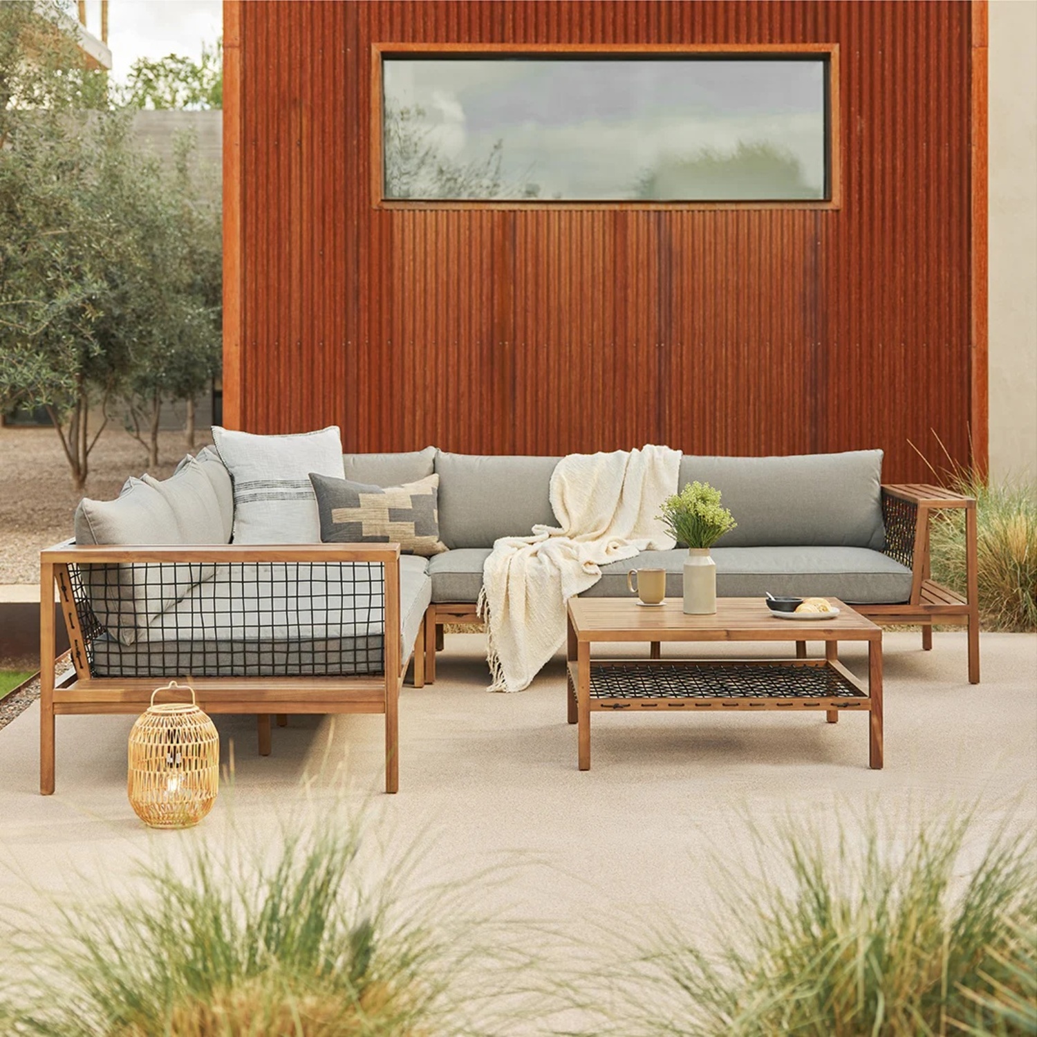 Article Callais Natural Wood Patio Furniture - image-6