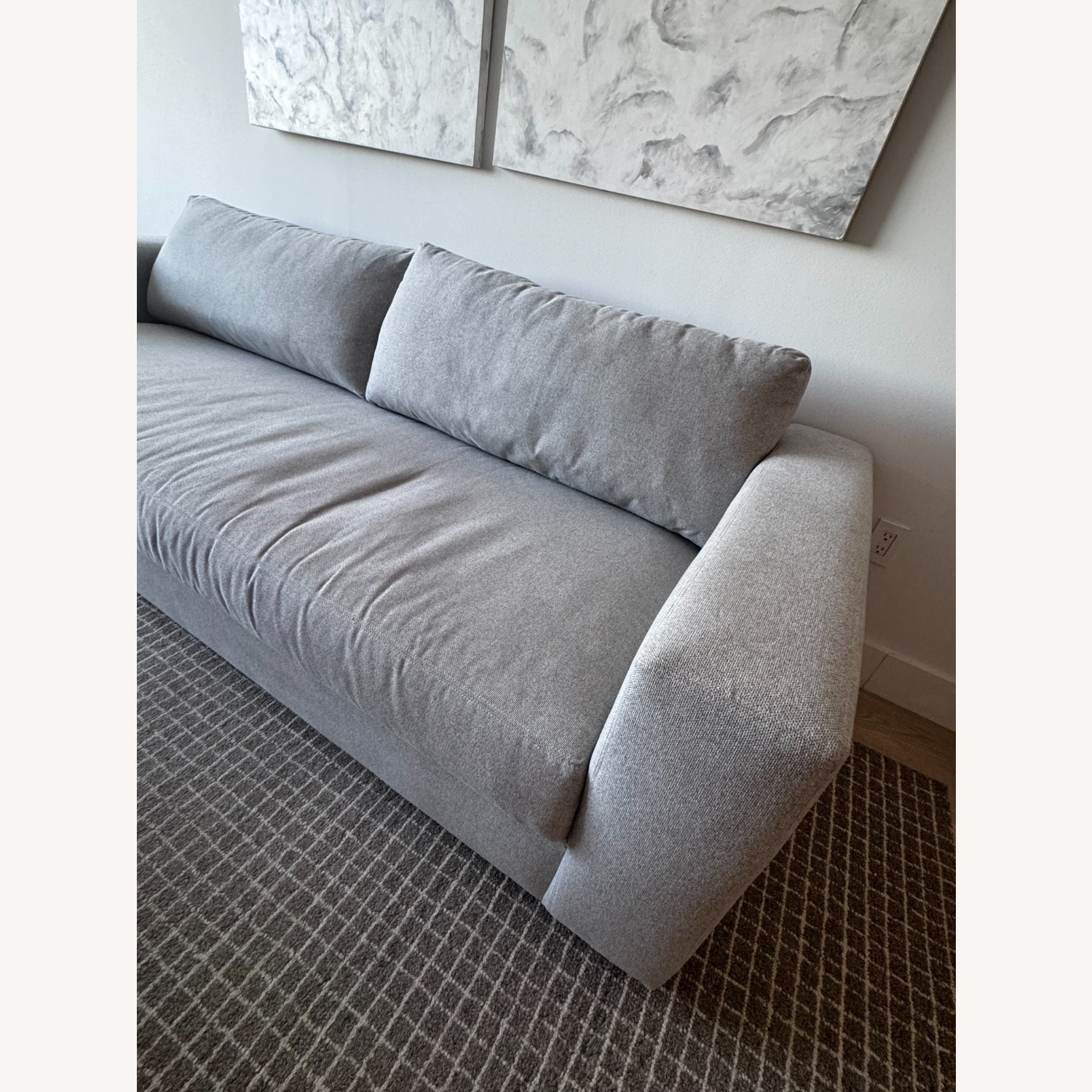 Pottery Barn Light Gray Fabric 3+ Seater Sofa - image-5