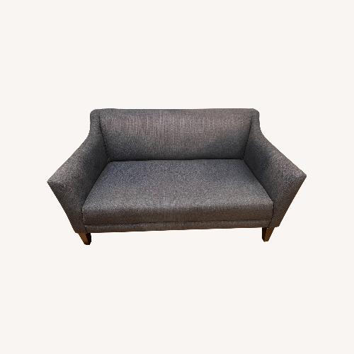 Used Crate & Barrel Blue Fabric 2 Seater Sofa for sale on AptDeco