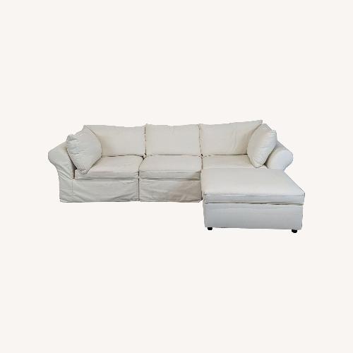 Used Pottery Barn Air Roll Arm Sectional with Chaise for sale on AptDeco