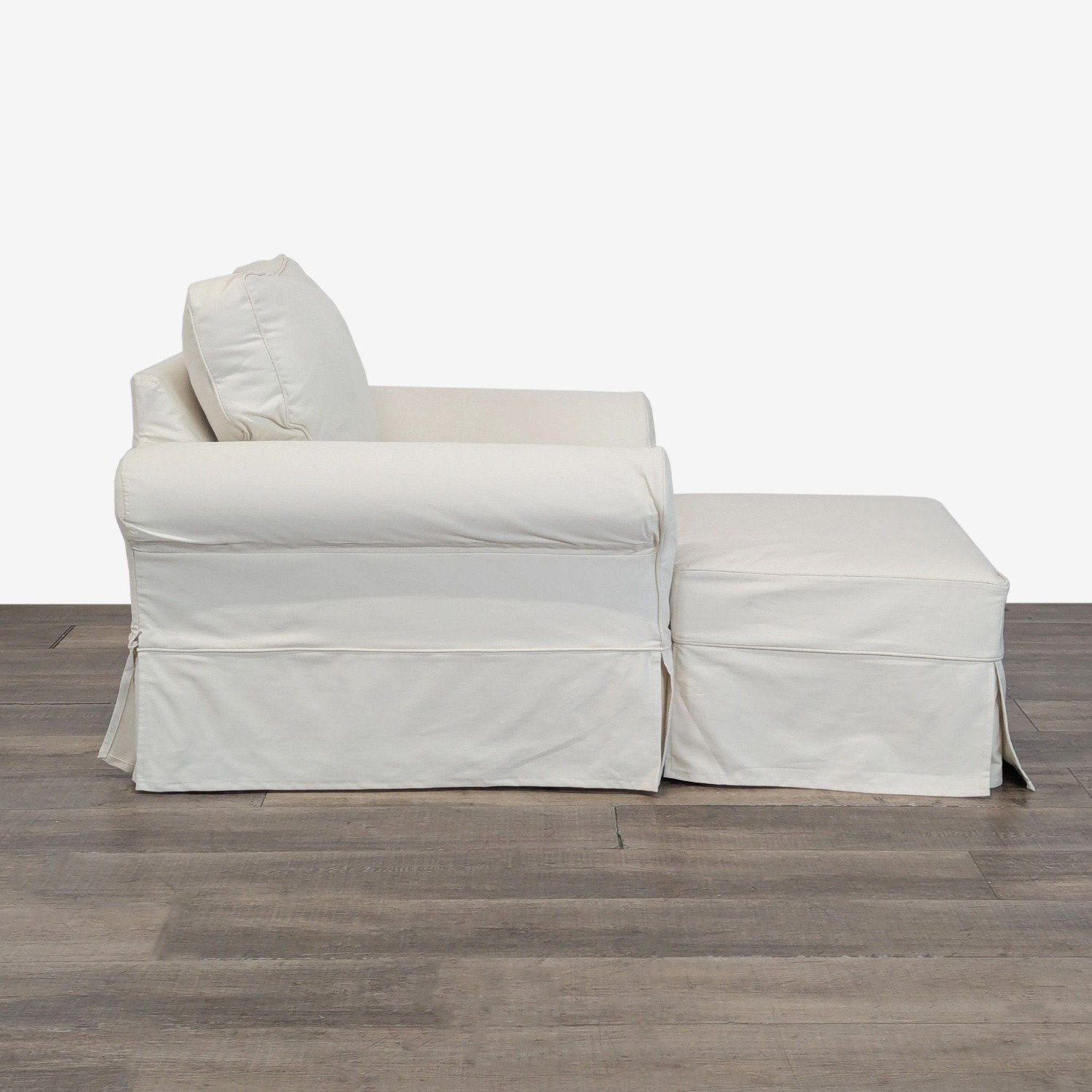 Pottery Barn Air Roll Arm Lounge Chair withOttoman - image-1