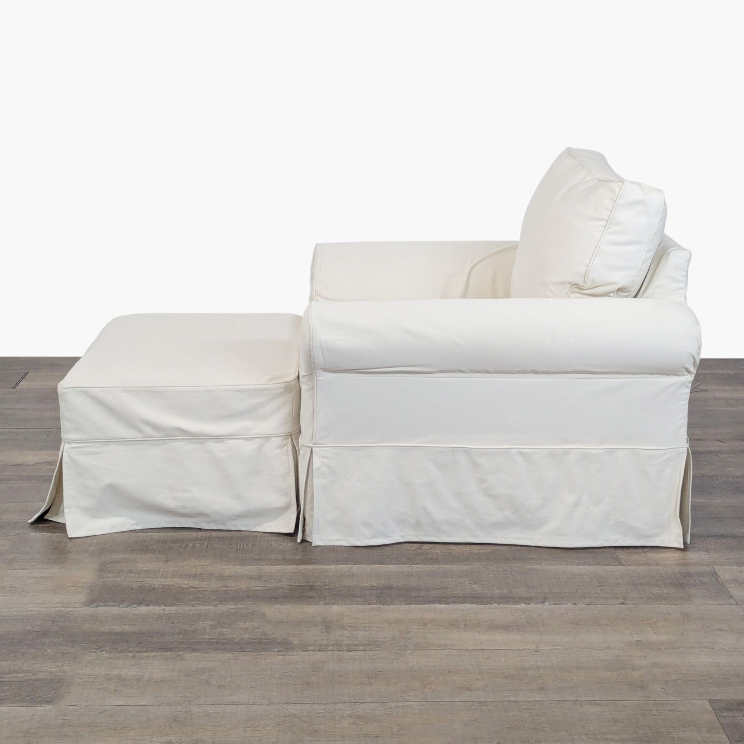 Pottery Barn Air Roll Arm Lounge Chair withOttoman - image-3